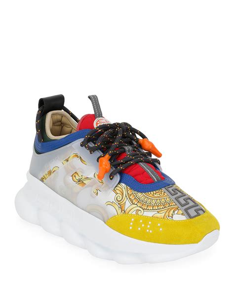 men's versace chain reaction sneakers.